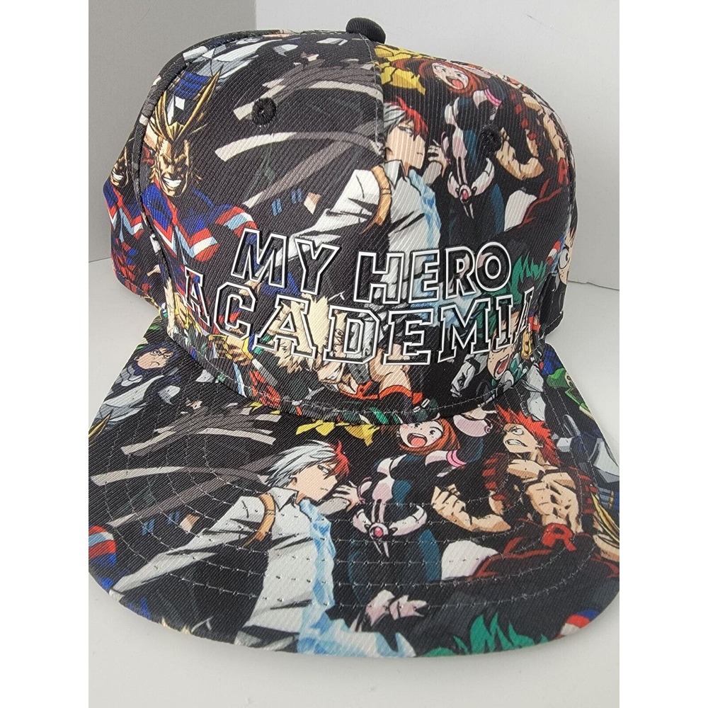 My Hero Academia Snapback Cap Hat Cosplay Funimation Anime Bioworld Black OSFM